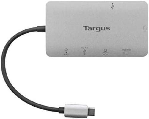 Targus USB-C Alt Mode Single Video 4K HDMI/VGA Adapter, Ethernet, 2 x USB-A with 100W Power Delivery Pass-Thru (DOCK419EUZ