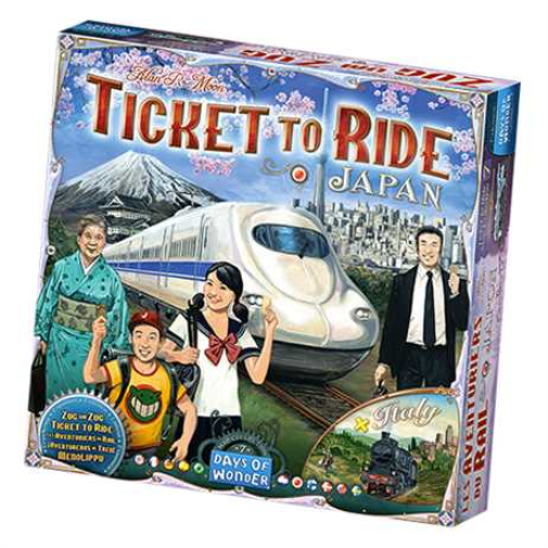 Days of Wonder - ¡Aventureros al Tren! Japón e Italia - Expansión - Conecta Regiones y Trenes Bala - A Partir de 8 Años - De 2 a 5 Jugadores - 1-2 horas por Partida - Multilenguaje (incluye Español)