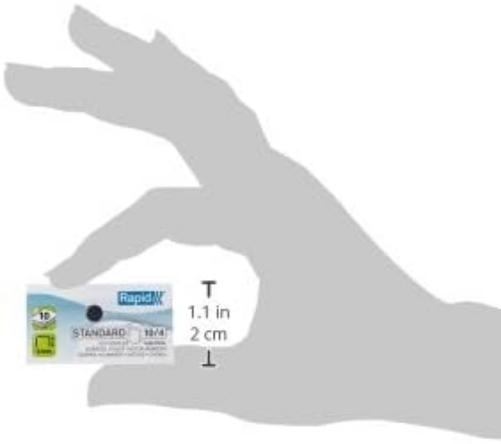 Rapid No. 10 Small Staples, For Stapling up to 10 Sheets, Use with Mini Staplers, Galvanised Wire, Box of 1000, 24862900