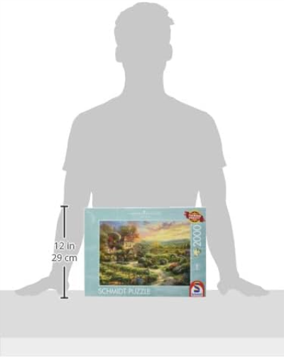 Schmidt Spiele | Thomas Kinkade: In the Vineyards (2000pc) | Puzzle | Ages 12+ 2. Scenic Settings In the Vineyards
