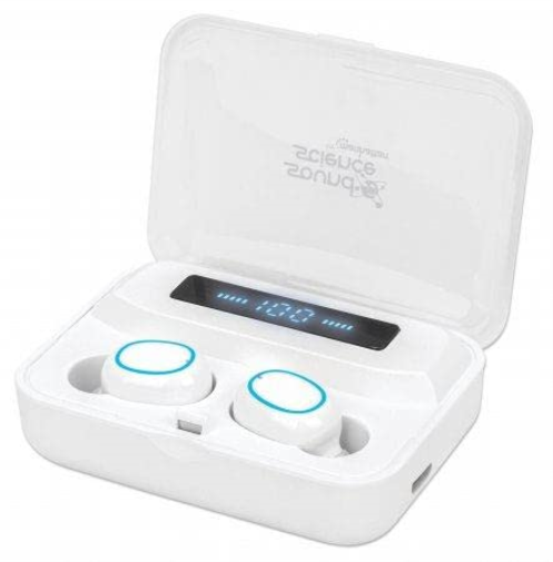 In-Ear Headphones Bluetooth- Microphone Charging Case White