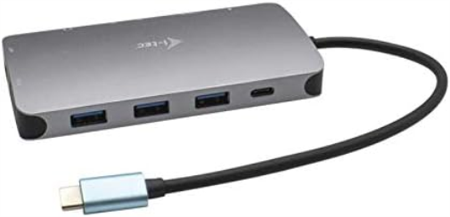i-tec USB-C 4K Metal Nano Docking Station 1x HDMI 1x VGA 1x GLAN 1x USB-C 3x USB 3.1 1x SD/MicroSD 1x Audio Power Delivery 100W for Windows MacOS Android ChromeOS