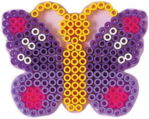 HAMA - Blister Pack of 2 Butterfly and Princess Plates for Ironing Beads - Arts and Crafts Butterfly & Princess