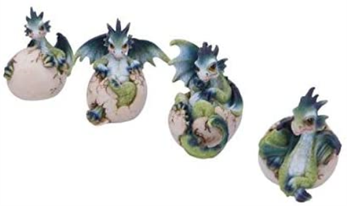 Hatchlings Emergence (Set of 4) Dragon Hatchlings Figurines