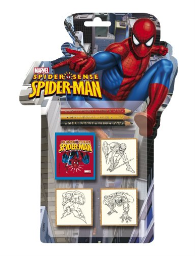 Marvel: Blister Sagomato 3 Timbri - Spider-Man