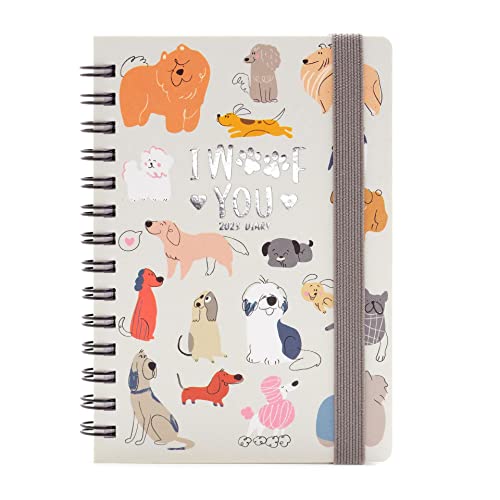 Small Weekly Spiral Bound Diary 12 Month 2023 - Dogs Stationery