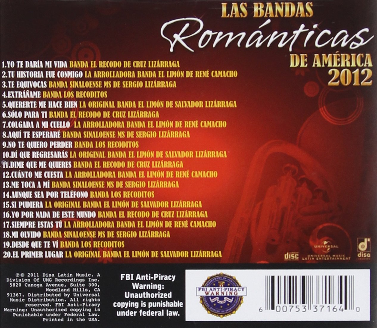 Bandas Romanticas De America 2012