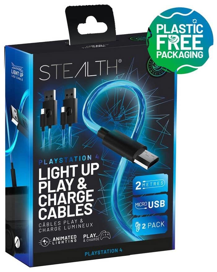 P4 LIGHT UP CHG CABLES TWIN PK
