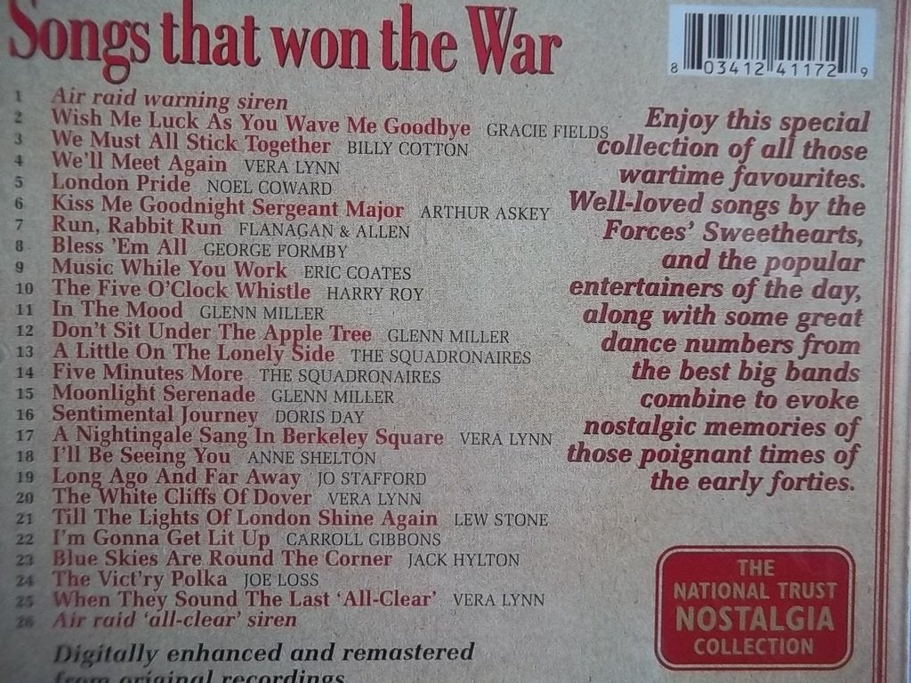 Songs that won the War