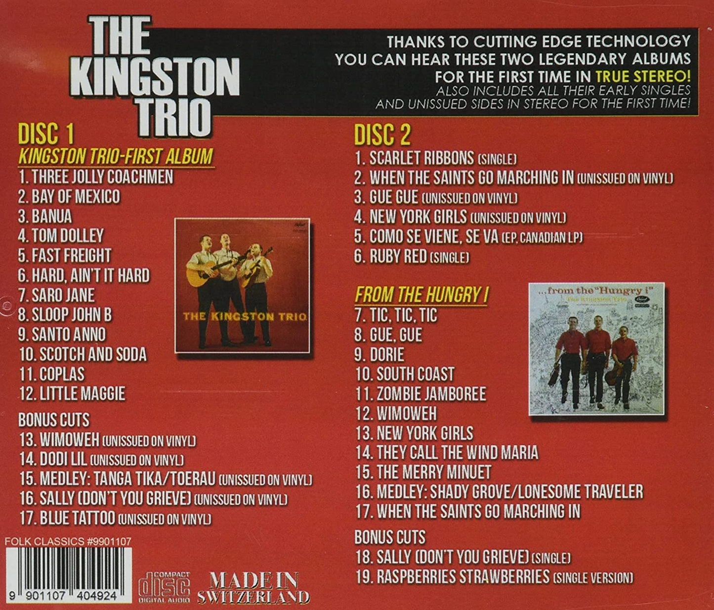 KINGSTON TRIO / LIVE FROM THE HUNGRY I IN TRUE STEREO (2CD)