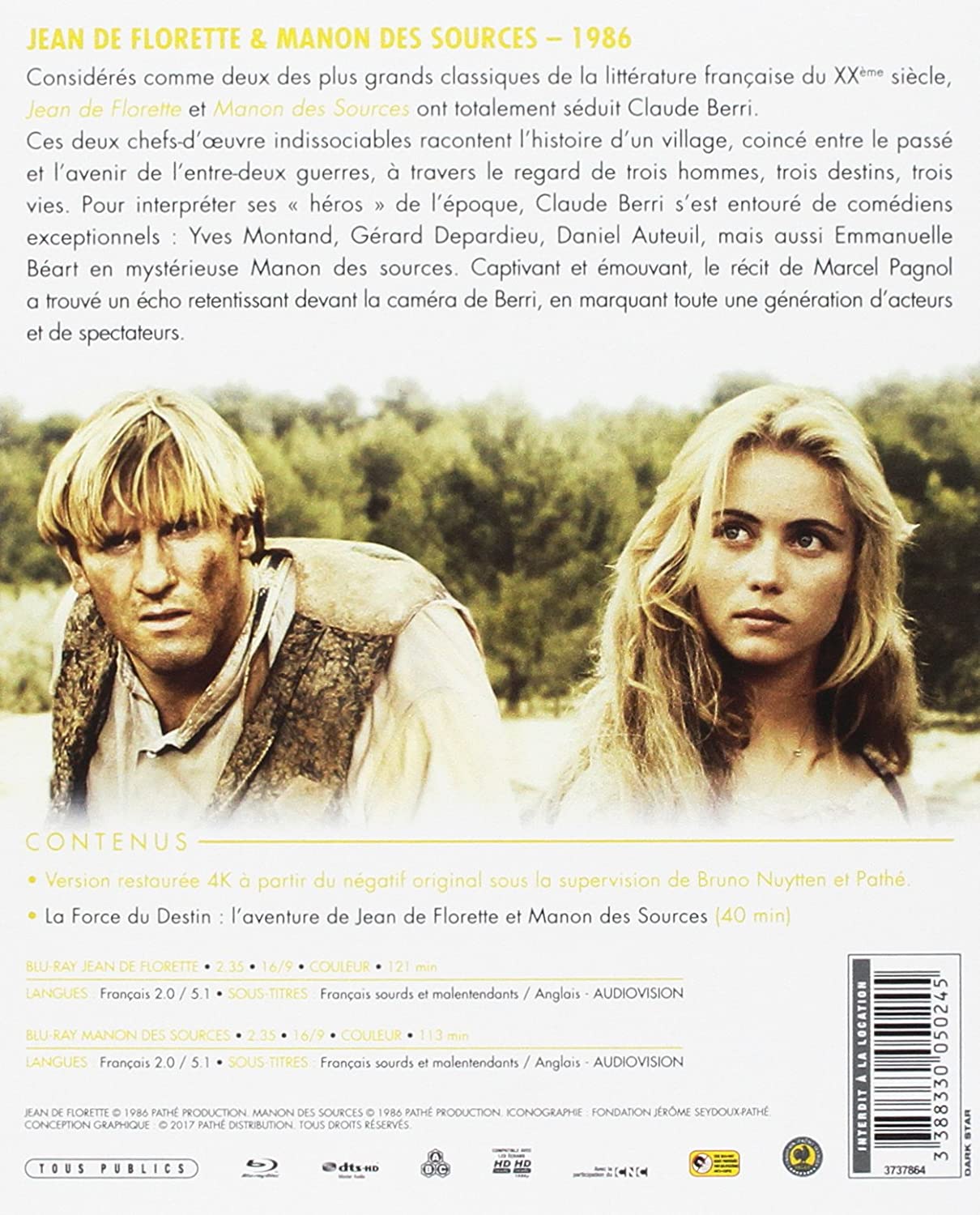 Coffret marcel pagnol 2 films : jean de florette ; manon des sources