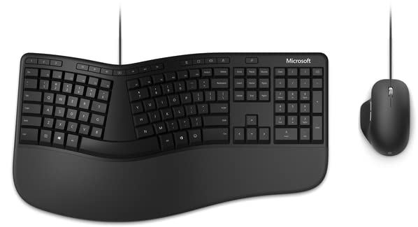 Microsoft Ergonomic Desktop - For Business - Keyboard And Mouse Set - Usb - Uk - Black