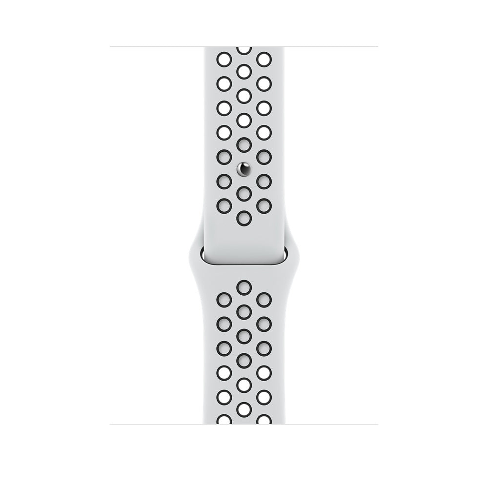 Apple Nike - Band For Smart Watch - 140-210 Mm - Black, Pure Platinum - For Watch (42 Mm, 44 Mm, 45 Mm, 49 Mm)