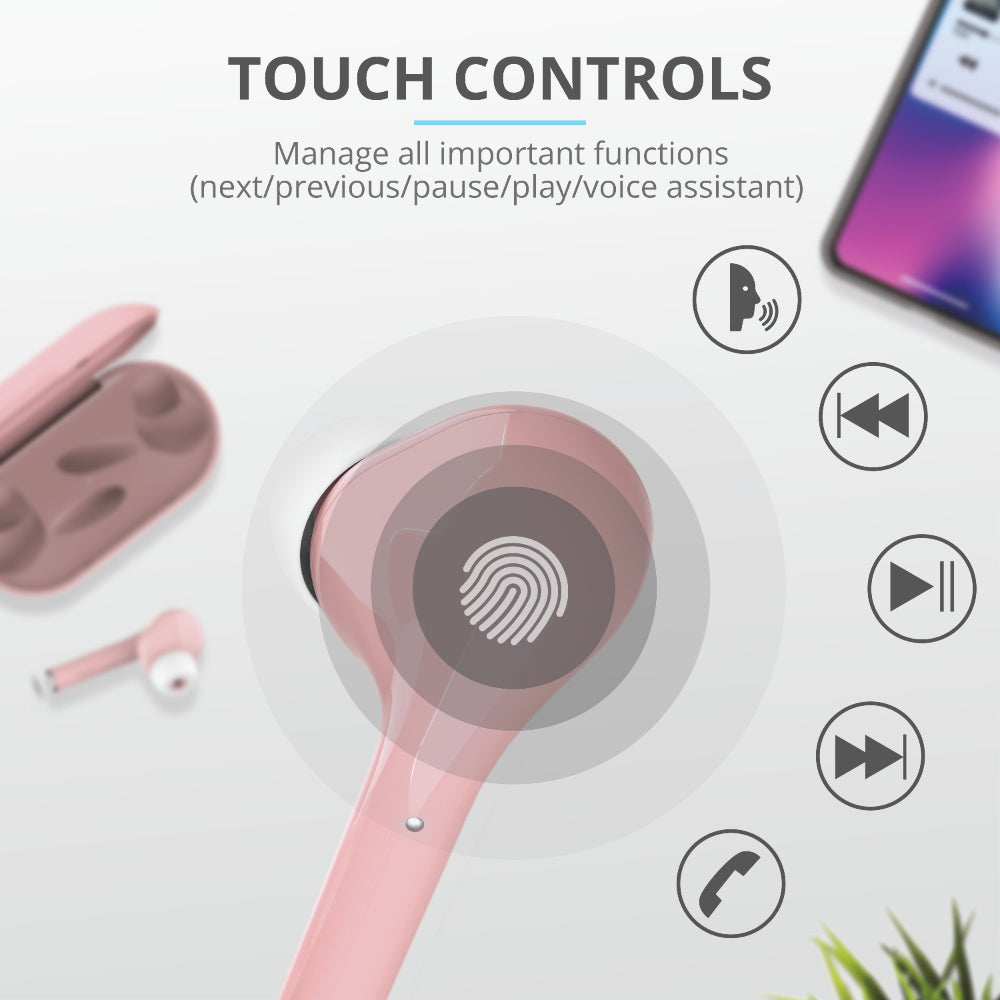 Nika Touch Blueth Earphone Pink