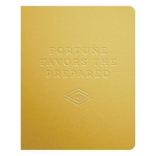 Fortune Favors The Prepared Gold Deluxe Pocket Planner