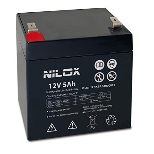 Nilox Replacement Battery for Group of Continuity, 5 Ah 12 V