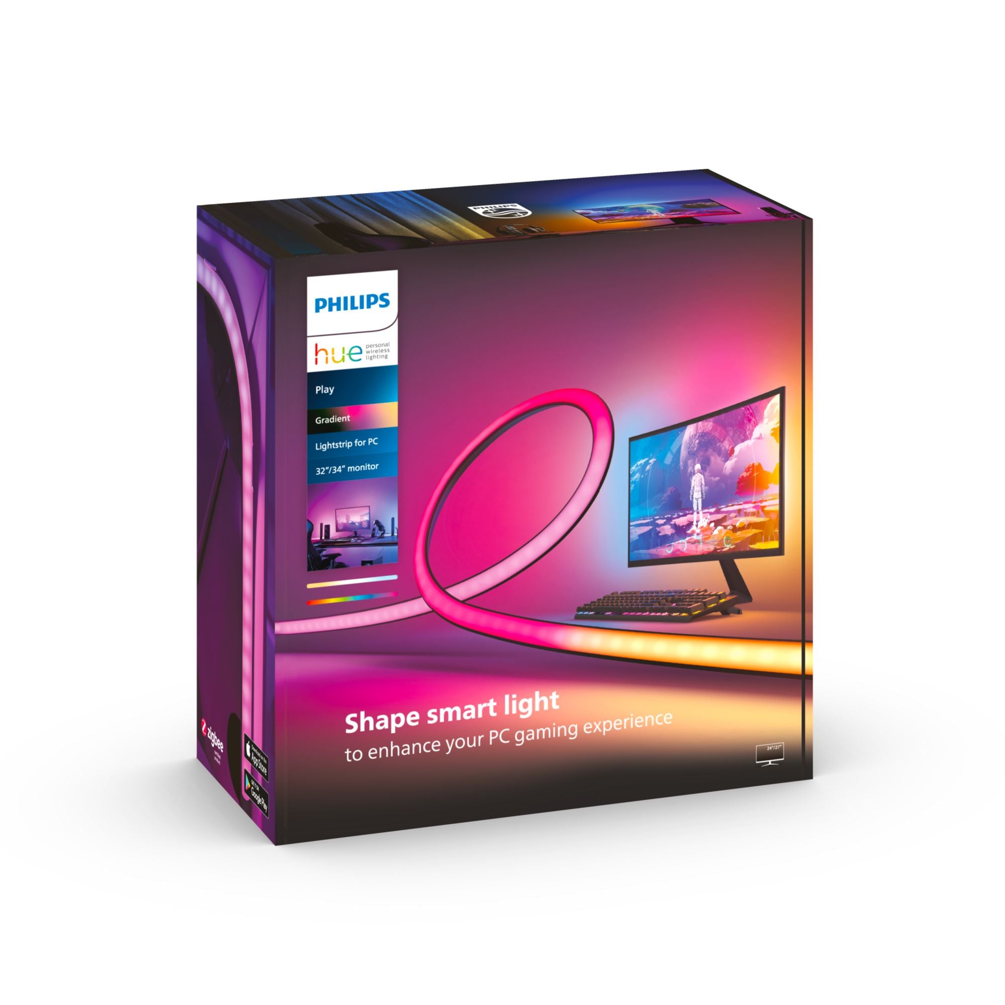 Hue Play Gradient Led Lightstrip Pc For 32 - 34 Zoll