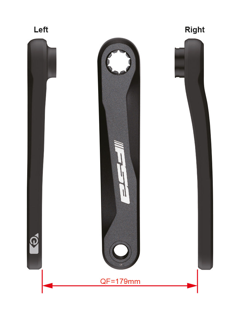 Ebike Chainset CK-746 ISIS 13.5 + 21.5mm Black (165mm)