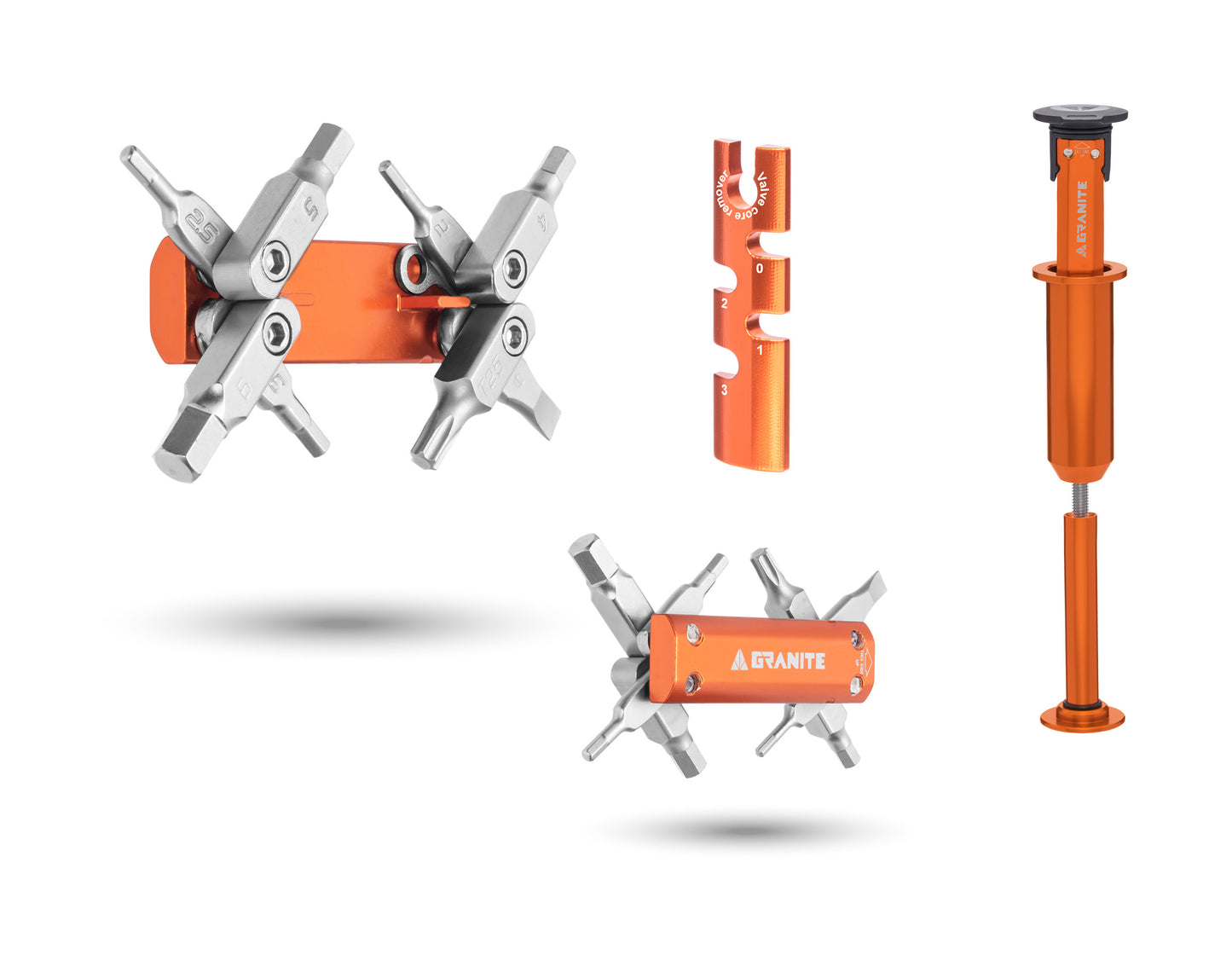 Granite Granite STASH Multi-Tool Steerer Tube Hidden Orange 42mm