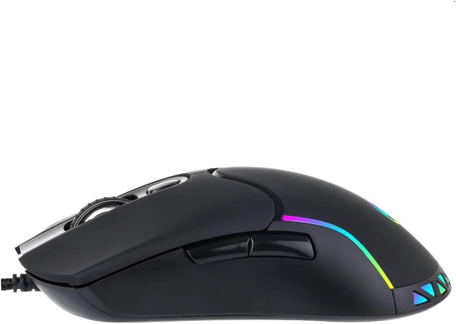 Marvo M359 800-3200 DPI Wired Gaming Mouse with RGB Lighting, Black