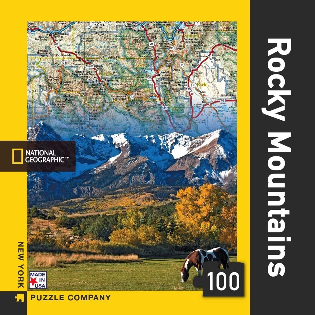 New York Puzzle Company - National Geographic Rocky Mountains Mini 100 Pieces Jigsaw Puzzle