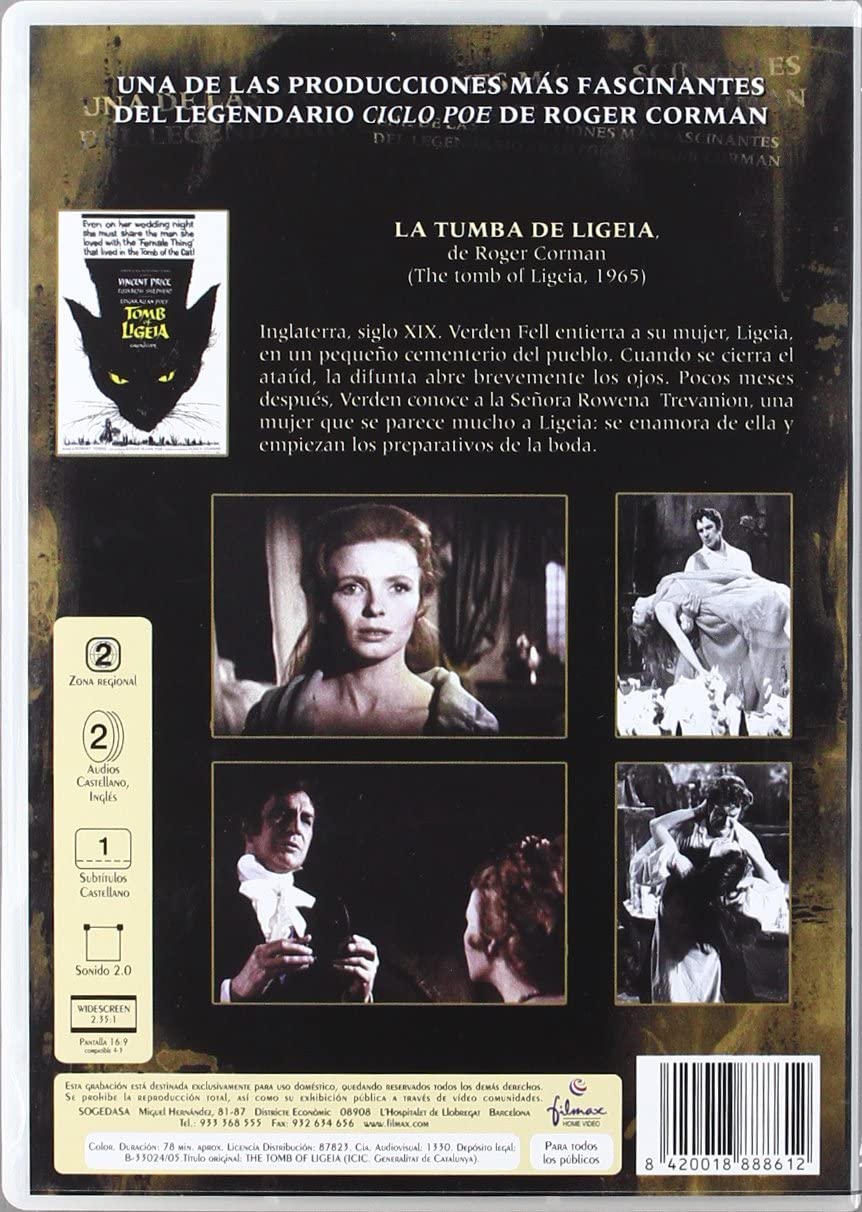 La Tumba De Ligeia (Import Dvd) (2005) Verden Fell: Vincent Price; Lady Ligeia