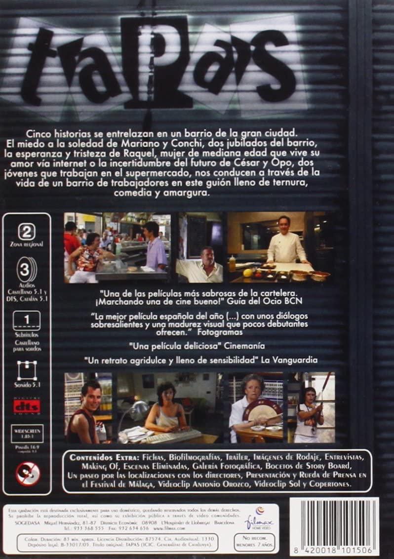 Tapas (Ed.Esp.) (Import Dvd) (2005) Ángel De Andrés; María Galiana; Elvira Min