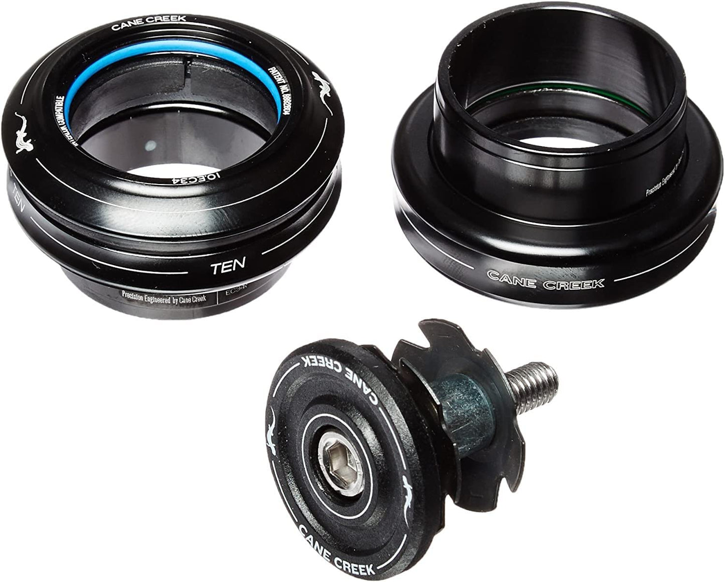Cane Creek 10-Series External Cup Complete for 34mm Head-Tube (1-1/8-Inch Straight Steerer), Black