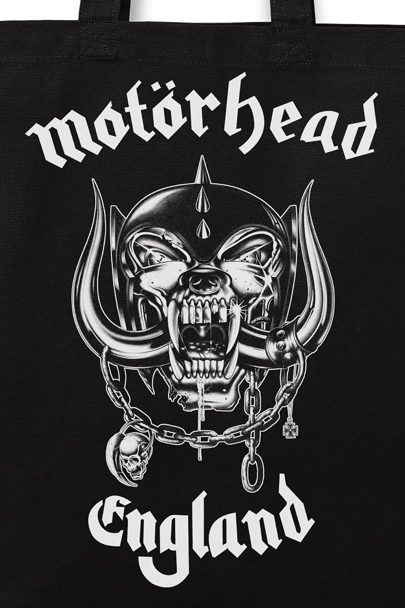 Motörhead England Unisex Backpack Shoulder Bag Black-White, Black-White, Standard