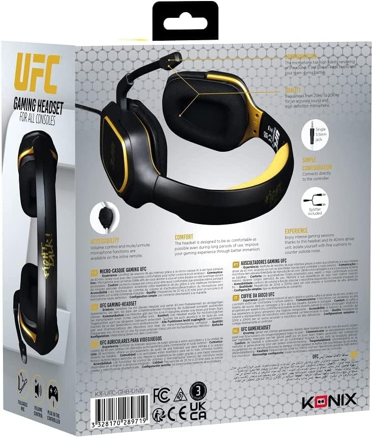 KX UFC BLACK GOLD GAMING HEADSET
