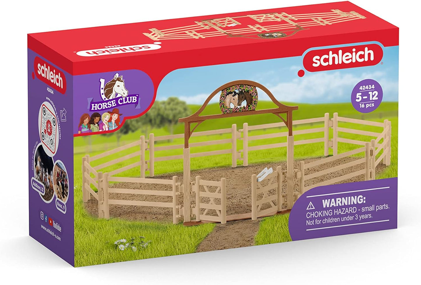 SCHLEICH 42434n Paddock with entry gate Horse Club Toy Playset Accessory for children aged 5-12 Years Updated packaging