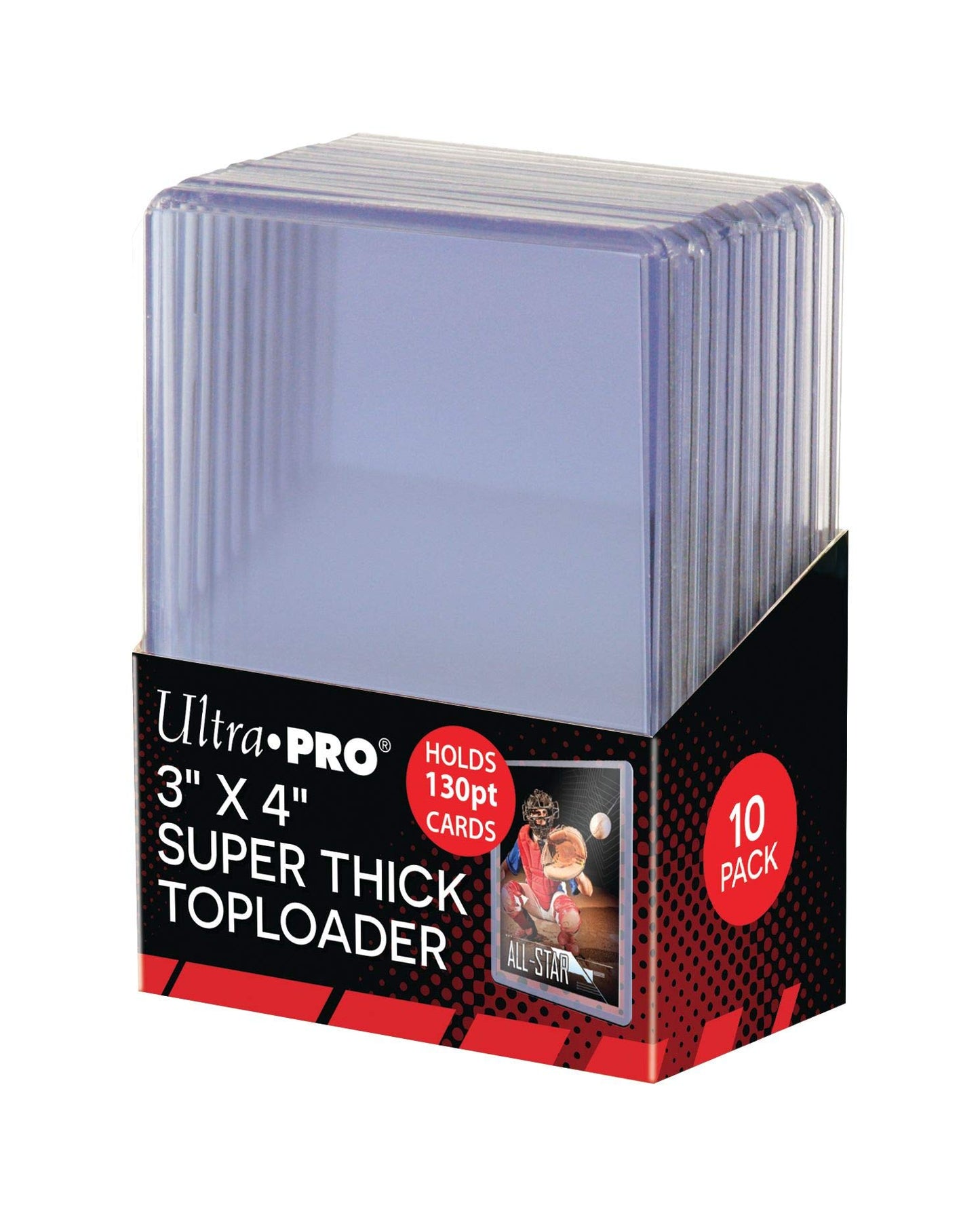 Ultra Pro 82327 3 x 4 inch Toploaders Super Thick (10 Count), Cream