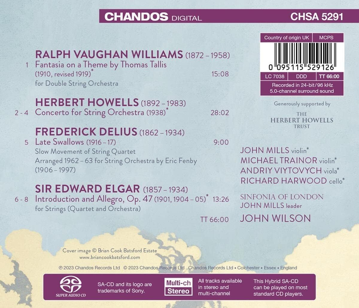 Vaughan Williams: Fantasia On a Theme By Thomas Tallis/...