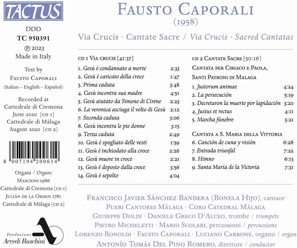 Fausto Caporali: Via Crucis/Cantate Sacre