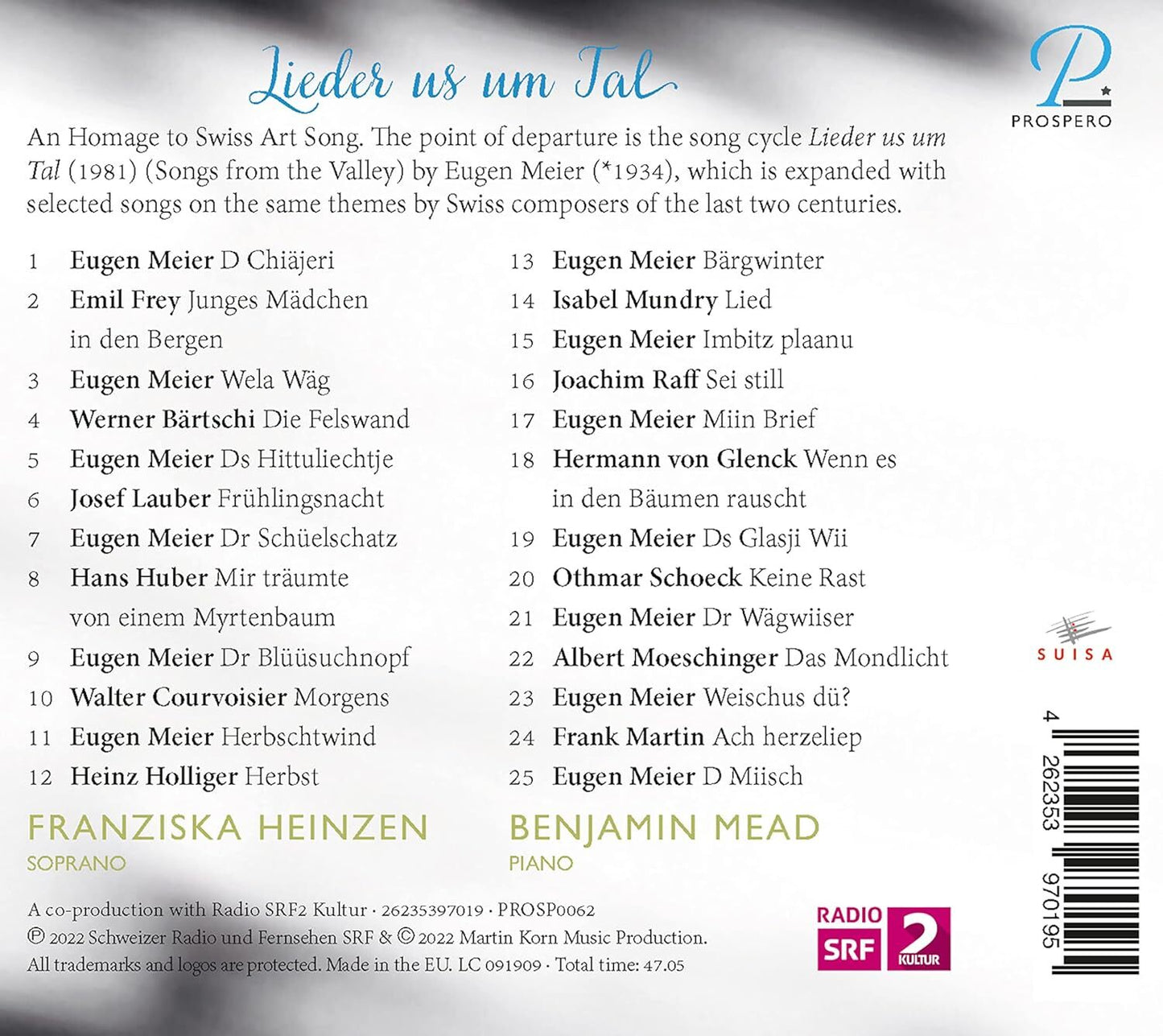 Lieder Us Um Tal: An Homage to Swiss Art Song