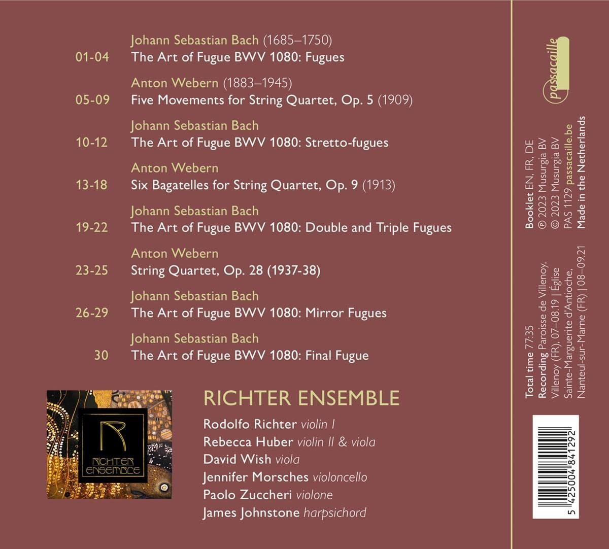 Webern: Complete Published String Quartets/Bach: The Art of Fugue