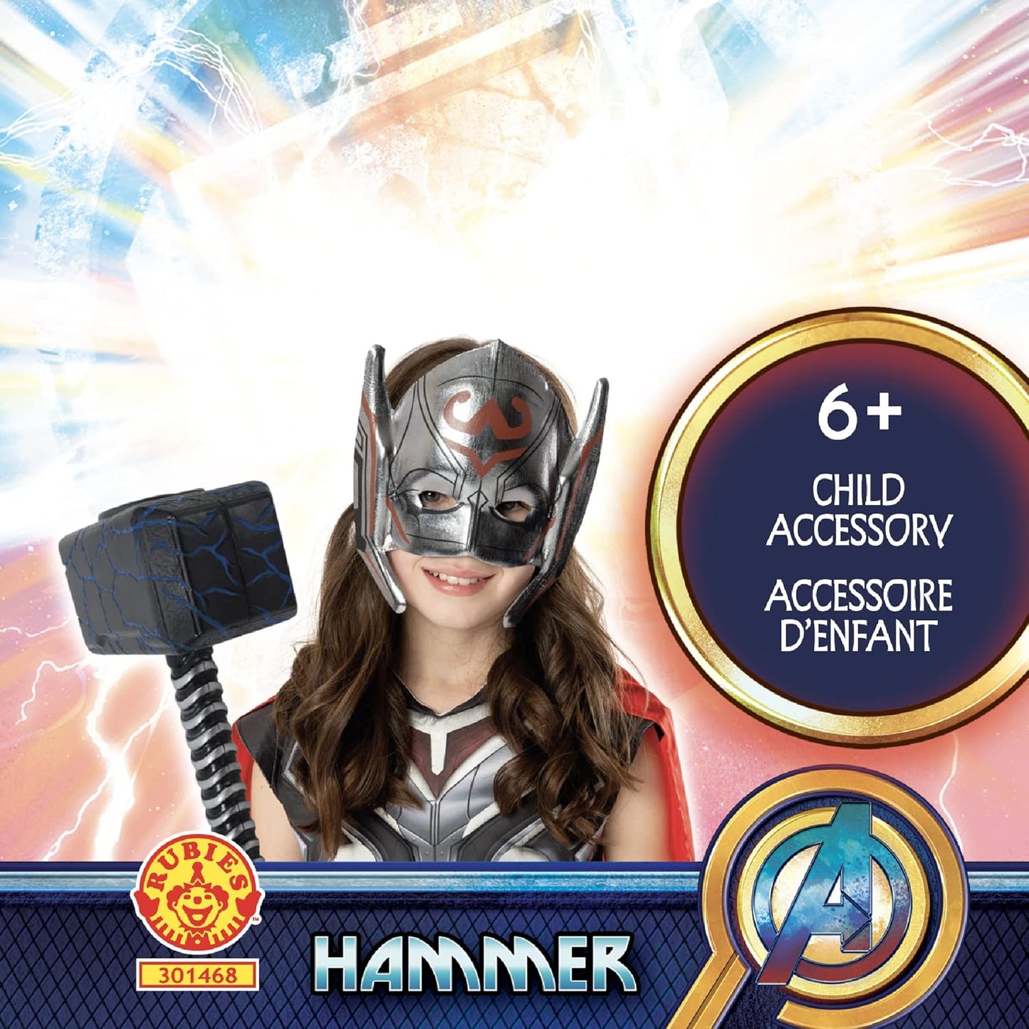 Rubies Official Marvel Thor Love & Thunder Movie, Mighty Thor Mjolnir Hammer