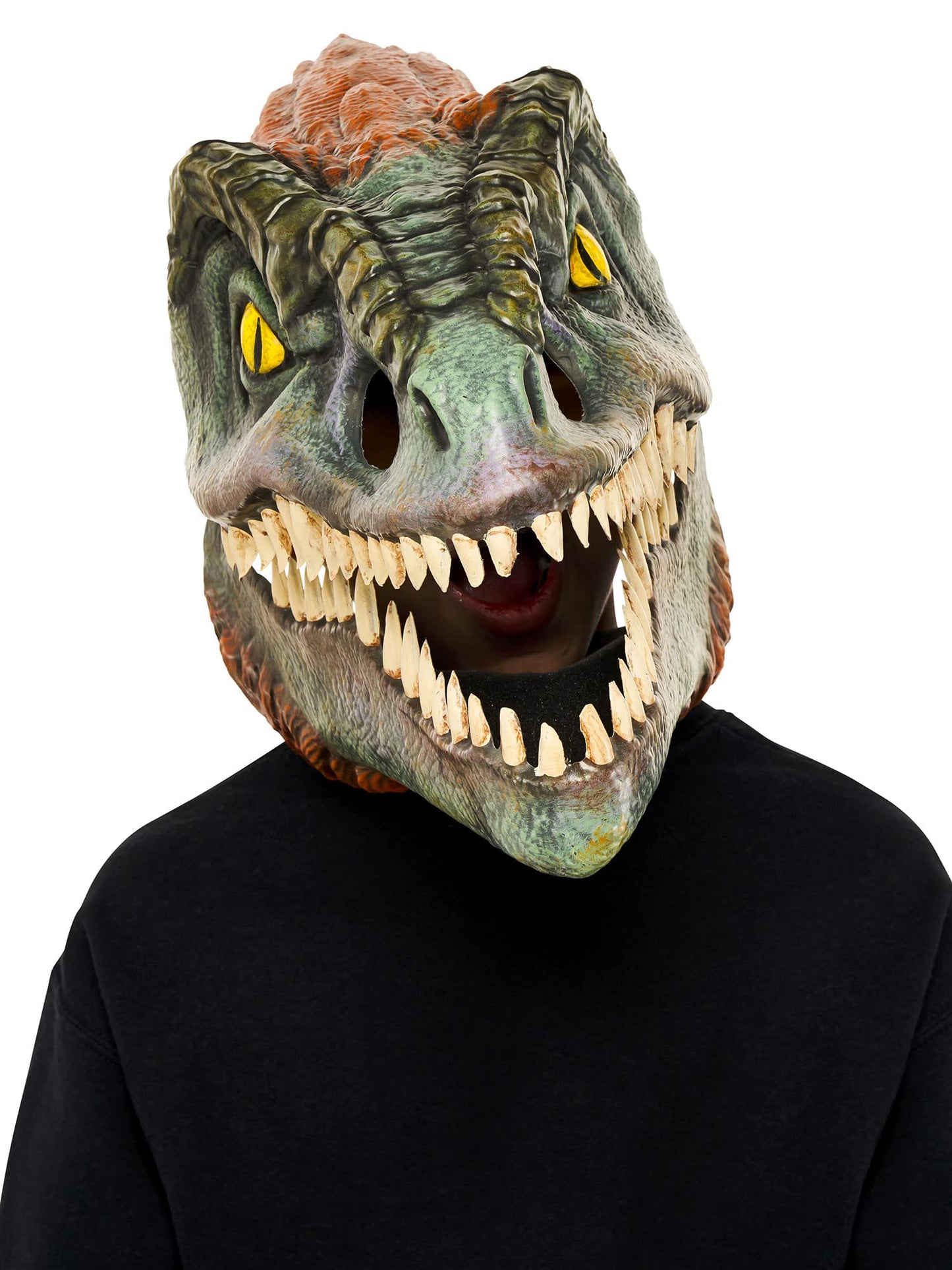 Rubie's Official Jurassic World Pyroraptor Moveable Jaw Mask, Dinosaur Kids Mask One Size