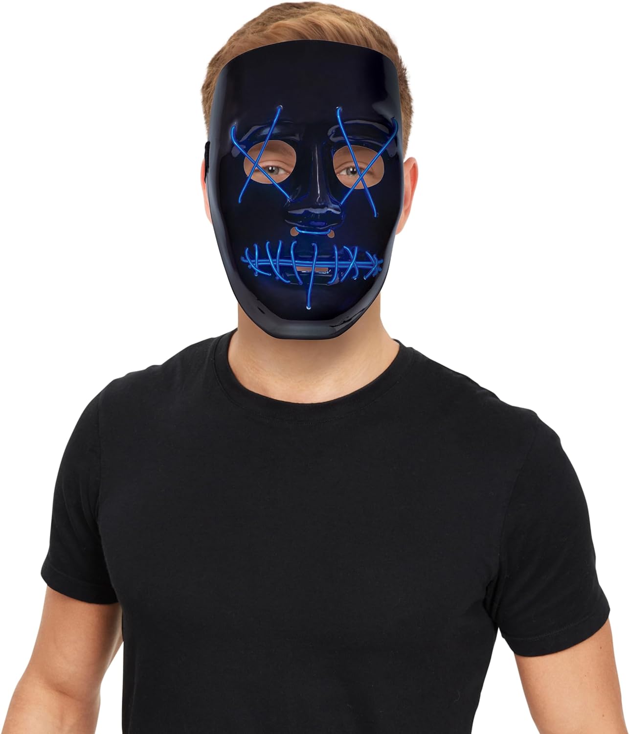 Bristol Novelty Anarchy Light Up Mask, Adult Fancy Dress Accessory