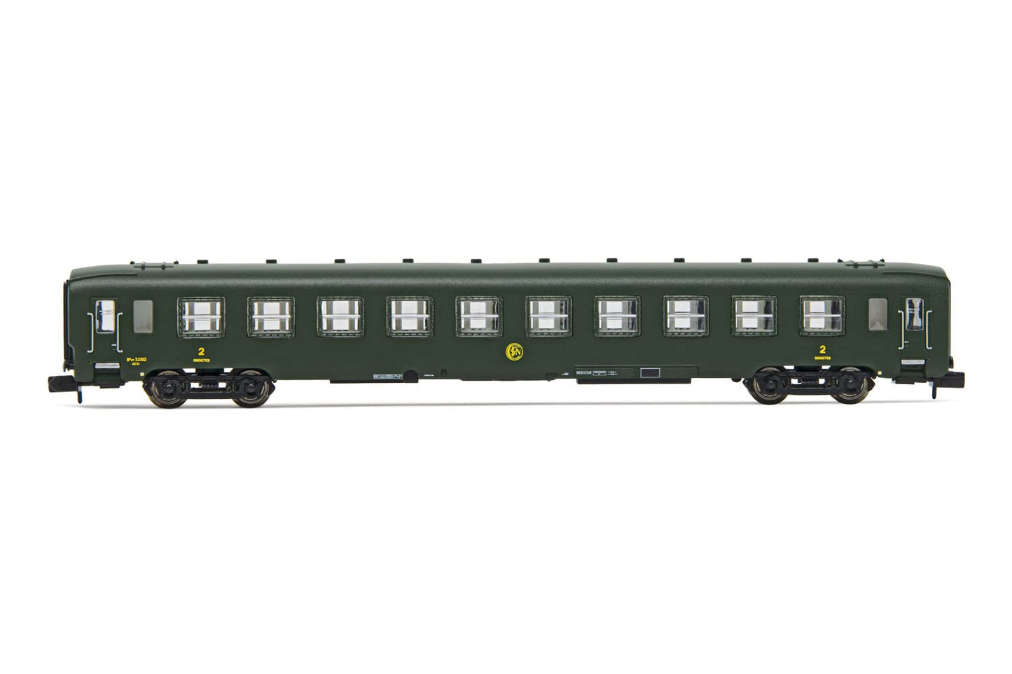 Arnold SNCF, 2-unit set DD DEV 66 autotransporter, green with white logo "Casquette" livery, period V