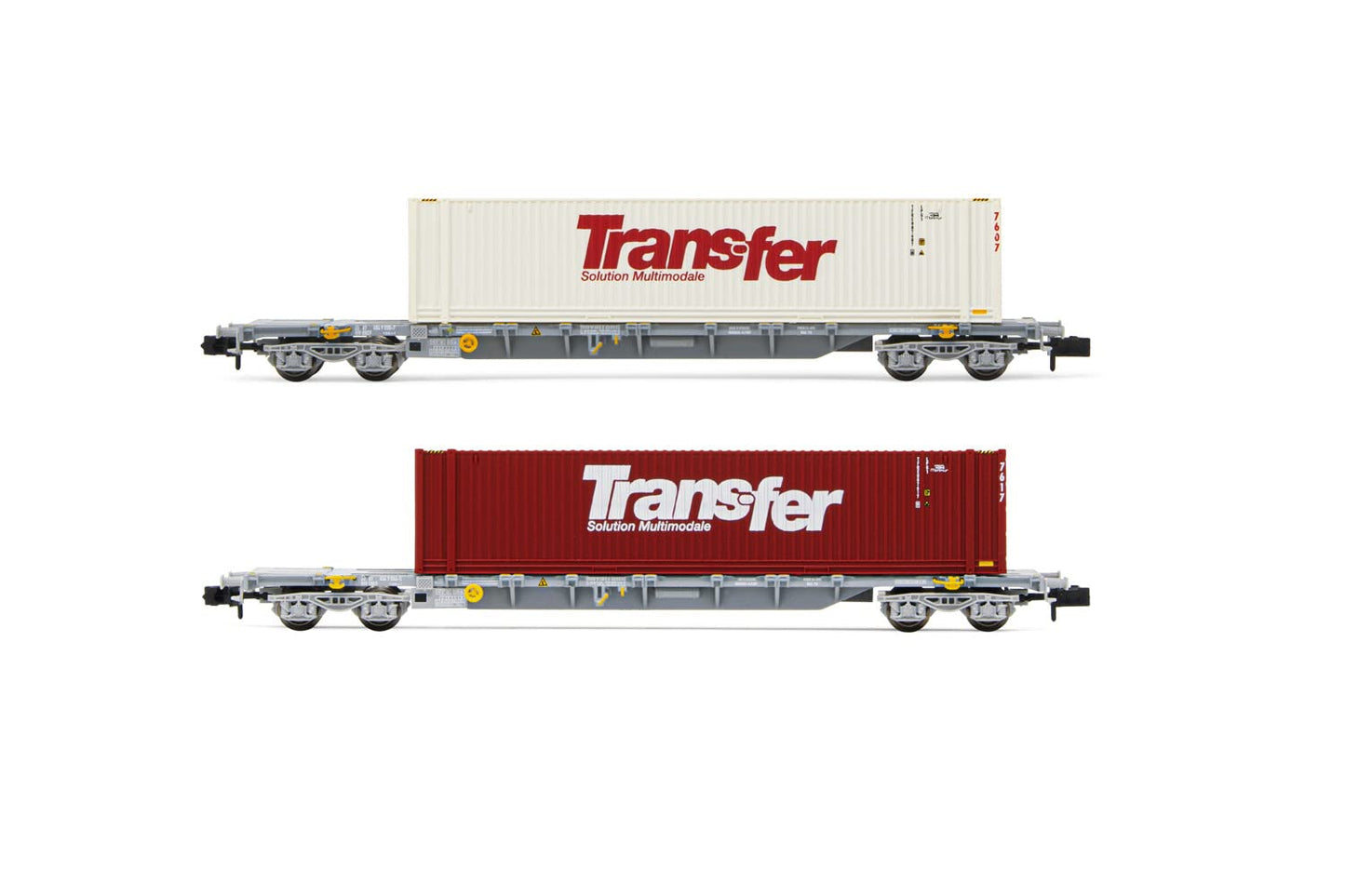 Arnold FS, 2-units pack Tank wagon 4 axles Zags "Air Liquide", white with orange stripe, ep. V