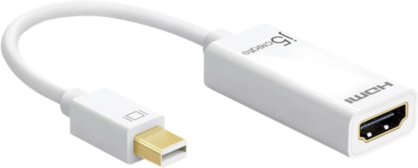 j5create Mini DisplayPort to 4K HDMI Adapter | Dual-Mode DisplayPort Adapter | Supports Resolutions up to 4K Ultra HD and 3D video | Compatible with Mac and PC