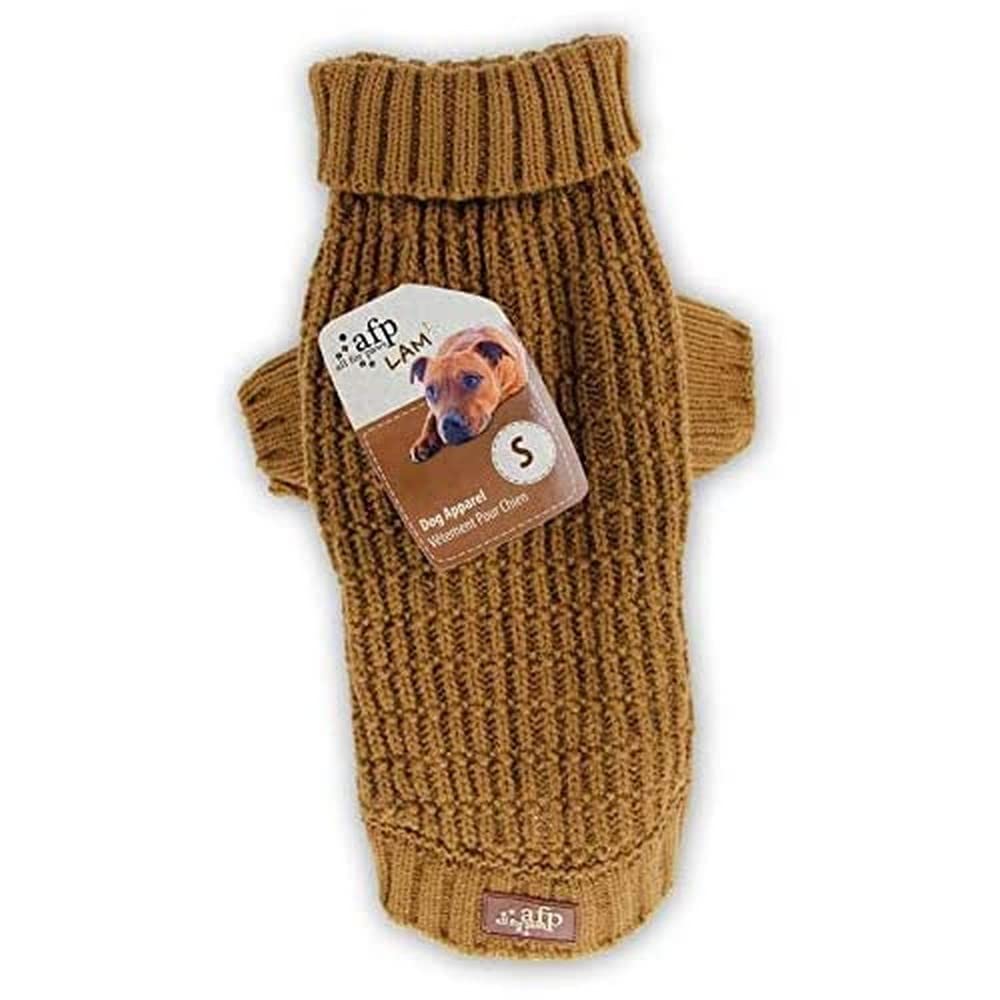 All for Paws Fisherman's Weave Sweater, Slate, Medium Medium Slate