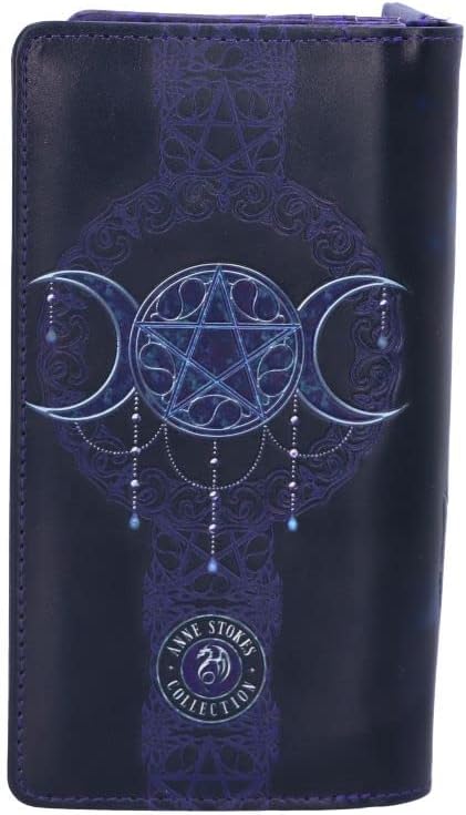 Nemesis Now Anne Stokes Moon Witch Embossed Purse, Blue, 18.5cm