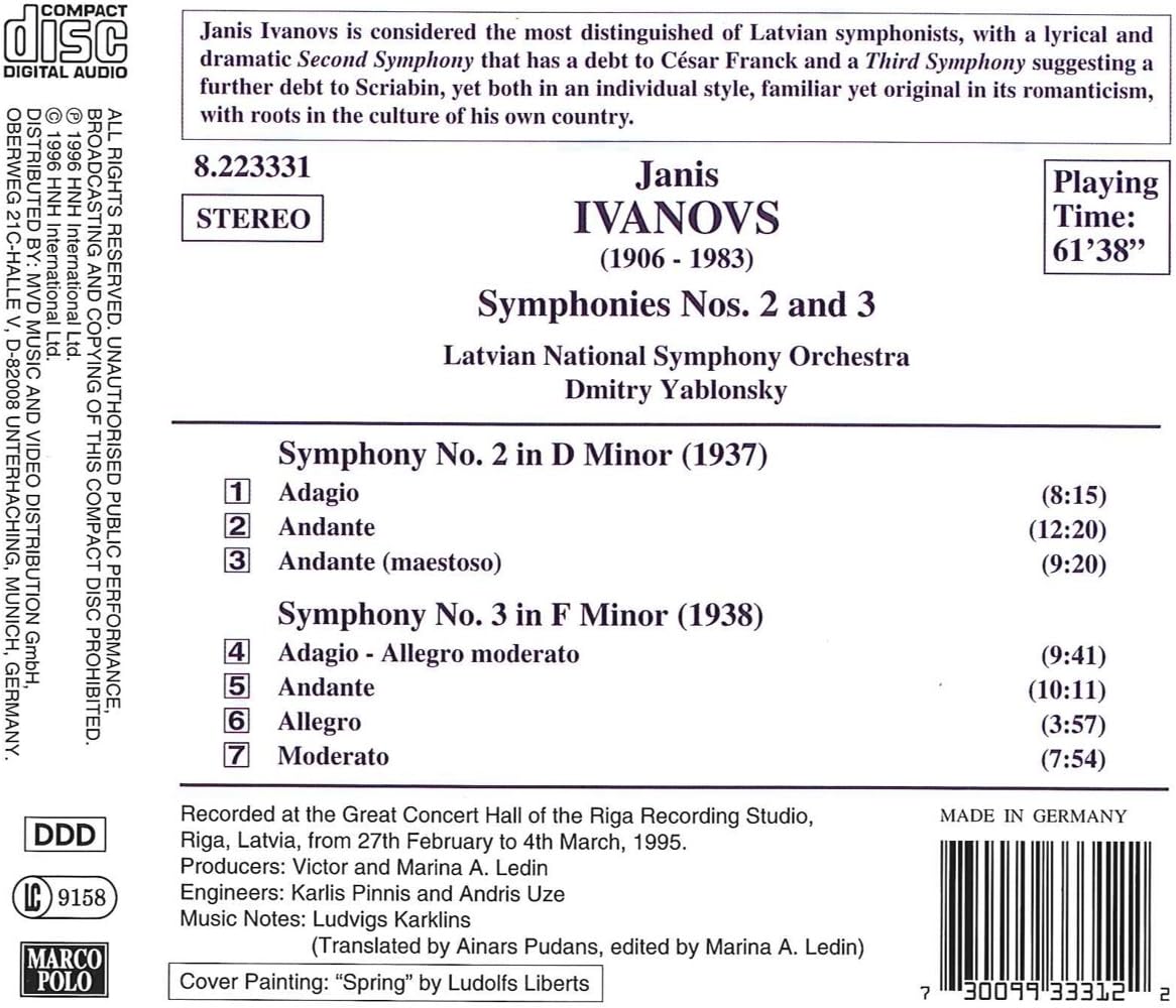 Ivanovs: Symphonies Nos 2 & 3