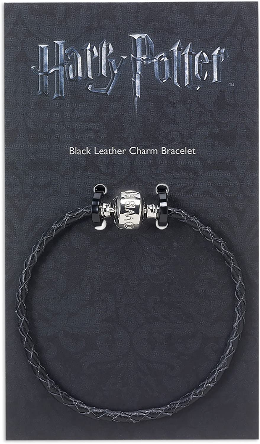 XS- CHILD SIZE 17cm Official Harry Potter Black Leather Charm Bracelet for Slider Charms