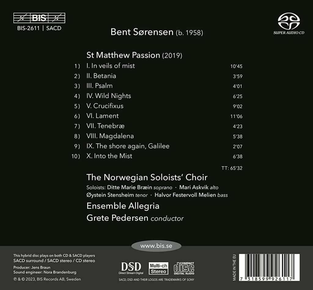 Bent Sorensen: St Matthew Passion