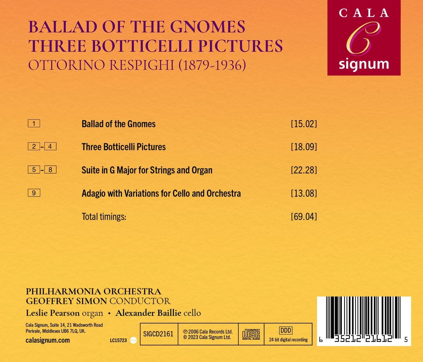 Respighi: Ballad of the Gnomes/Three Botticelli Pictures