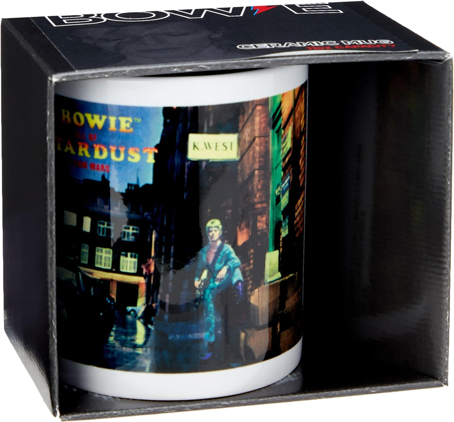Pyramid International AFMG24694 David Bowie (Ziggy Stardust) Official Boxed Ceramic Coffee/Tea Mug, Paper, Multi-Colour, 11 x 11 x 1.3 cm
