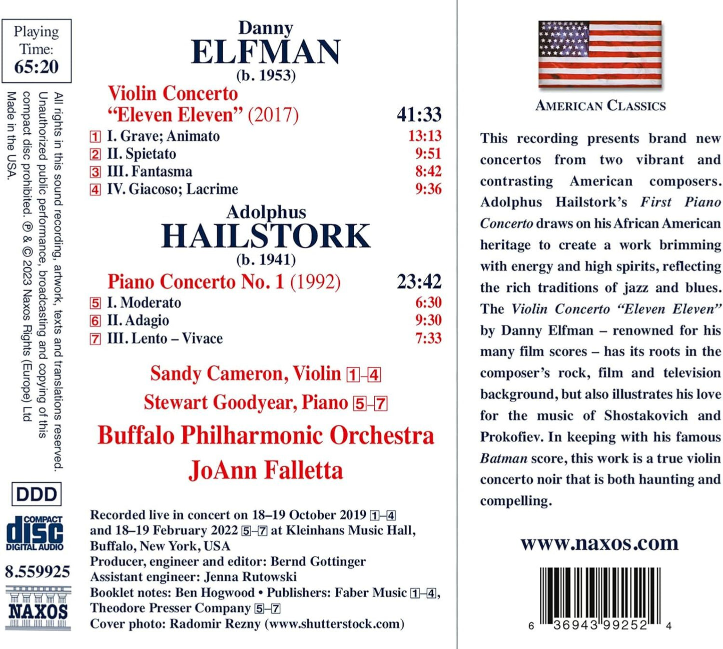 Danny Elfman: Violin Concerto, 'Eleven Eleven'/...